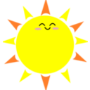 download Happy Sun clipart image with 0 hue color