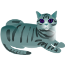 download Tabby Cat clipart image with 180 hue color