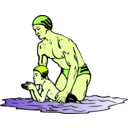 download Swim Lesson clipart image with 45 hue color