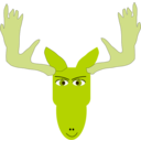 download Mad Moose clipart image with 45 hue color