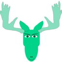 download Mad Moose clipart image with 135 hue color