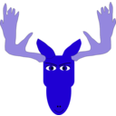 download Mad Moose clipart image with 225 hue color