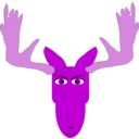download Mad Moose clipart image with 270 hue color
