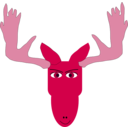 download Mad Moose clipart image with 315 hue color
