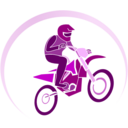download Biker clipart image with 90 hue color