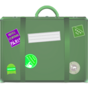 download Suitcase clipart image with 90 hue color