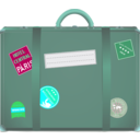 download Suitcase clipart image with 135 hue color