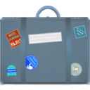 download Suitcase clipart image with 180 hue color