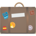 download Suitcase clipart image with 0 hue color