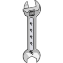 download Wrench clipart image with 180 hue color