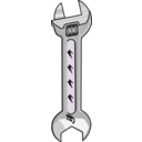 download Wrench clipart image with 225 hue color