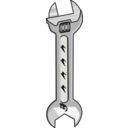 download Wrench clipart image with 0 hue color