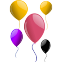 download Some Balloons clipart image with 45 hue color