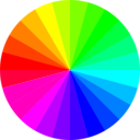 download 24 Color Beach Ball clipart image with 90 hue color
