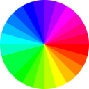 download 24 Color Beach Ball clipart image with 270 hue color
