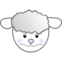 download Sheep Sad clipart image with 225 hue color