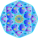 download Mandala clipart image with 180 hue color