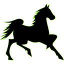 download Fire Horse clipart image with 90 hue color
