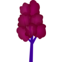 download Tree clipart image with 225 hue color