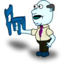 download Comic Characters Fatman clipart image with 180 hue color