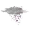 download Weather Icon Heavy Rain clipart image with 135 hue color