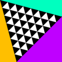 download Square Meets Triangles clipart image with 45 hue color