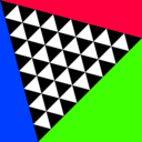 download Square Meets Triangles clipart image with 225 hue color
