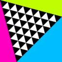 download Square Meets Triangles clipart image with 315 hue color