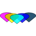 download Diamonds clipart image with 180 hue color