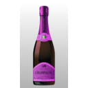 download Bottle Of Champagne clipart image with 270 hue color