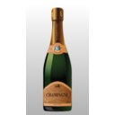 download Bottle Of Champagne clipart image with 0 hue color