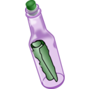 download Message In A Bottle clipart image with 90 hue color