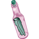 download Message In A Bottle clipart image with 135 hue color