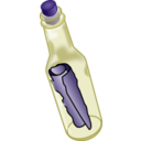 download Message In A Bottle clipart image with 225 hue color