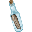 download Message In A Bottle clipart image with 0 hue color