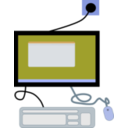 download Computer Terminal clipart image with 180 hue color