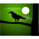 download Raven Illustration clipart image with 180 hue color