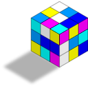 download Rubiks Cube clipart image with 180 hue color