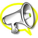 download Megaphone clipart image with 225 hue color