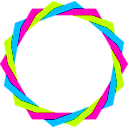 download Rgb Octodecagram clipart image with 315 hue color