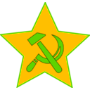 download Hammer And Sickle In Star clipart image with 45 hue color