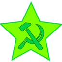 download Hammer And Sickle In Star clipart image with 90 hue color