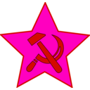 download Hammer And Sickle In Star clipart image with 315 hue color