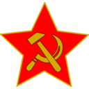 download Hammer And Sickle In Star clipart image with 0 hue color