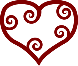 Valentine Red Maori Heart