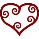 Valentine Red Maori Heart