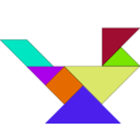 download Tangram clipart image with 225 hue color