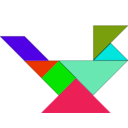 download Tangram clipart image with 315 hue color