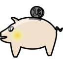 download Piggybank clipart image with 45 hue color
