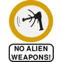 download No Alien Weapons clipart image with 45 hue color